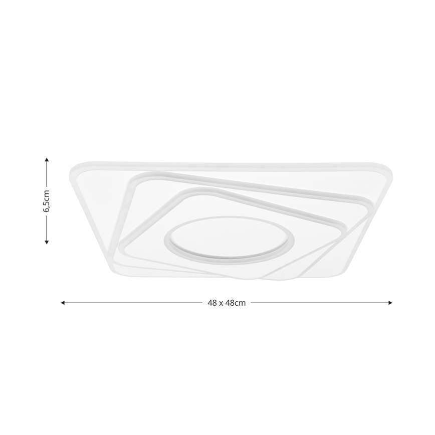 Brilagi - Plafonnier à intensité variable MODERN LED/100W/230V 2700-6500K 48x48 cm + Télécommande