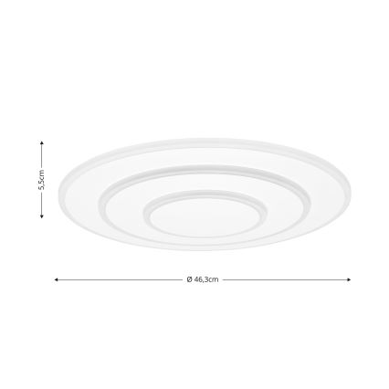 Brilagi - Plafonnier à intensité variable MODERN LED/58W/230V 2700-6500K d. 46,3 cm + Télécommande