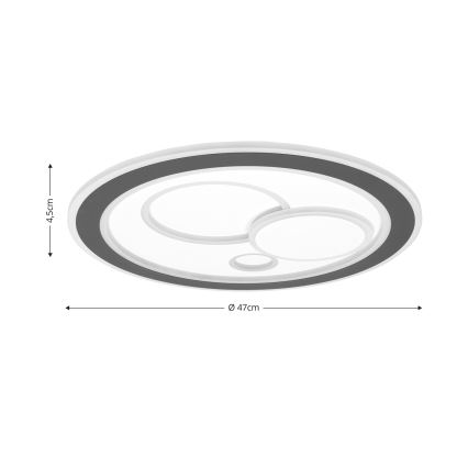 Brilagi - Plafonnier à intensité variable MODERN LED/89W/230V 2700-6500K d. 47 cm + Télécommande
