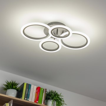 Brilagi - Plafonnier à intensité variable ORBITS LED/50W/230V 3000-6500K anthracite + télécommande