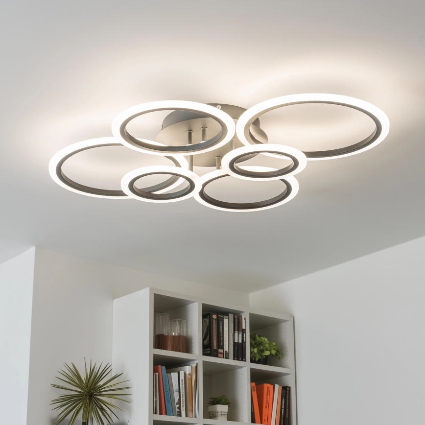 Brilagi - Plafonnier à intensité variable ORBITS LED/85W/230V 3000-6500K anthracite + télécommande