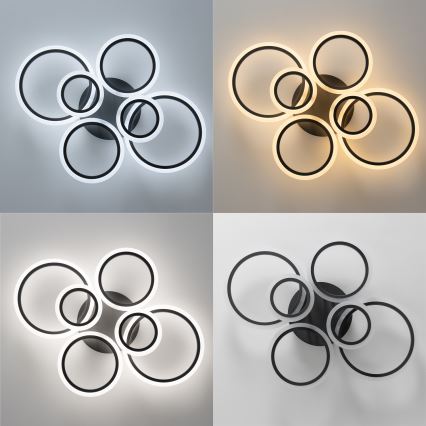 Brilagi - Plafonnier à intensité variable ORBITS LED/85W/230V 3000-6500K anthracite + télécommande