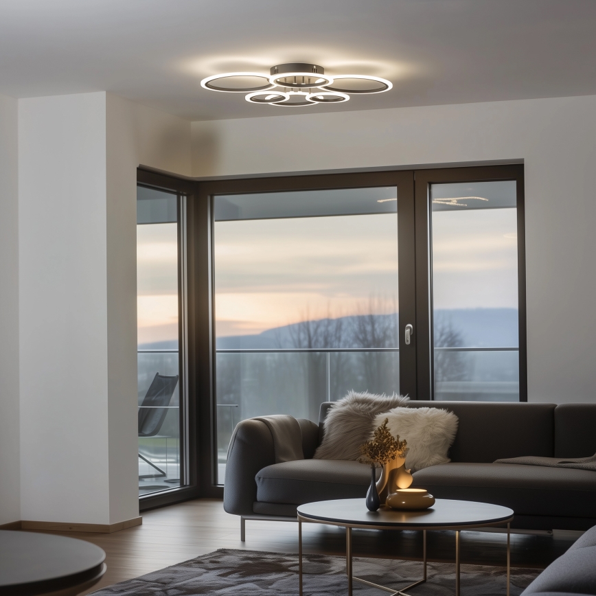 Brilagi - Plafonnier à intensité variable ORBITS LED/85W/230V 3000-6500K anthracite + télécommande