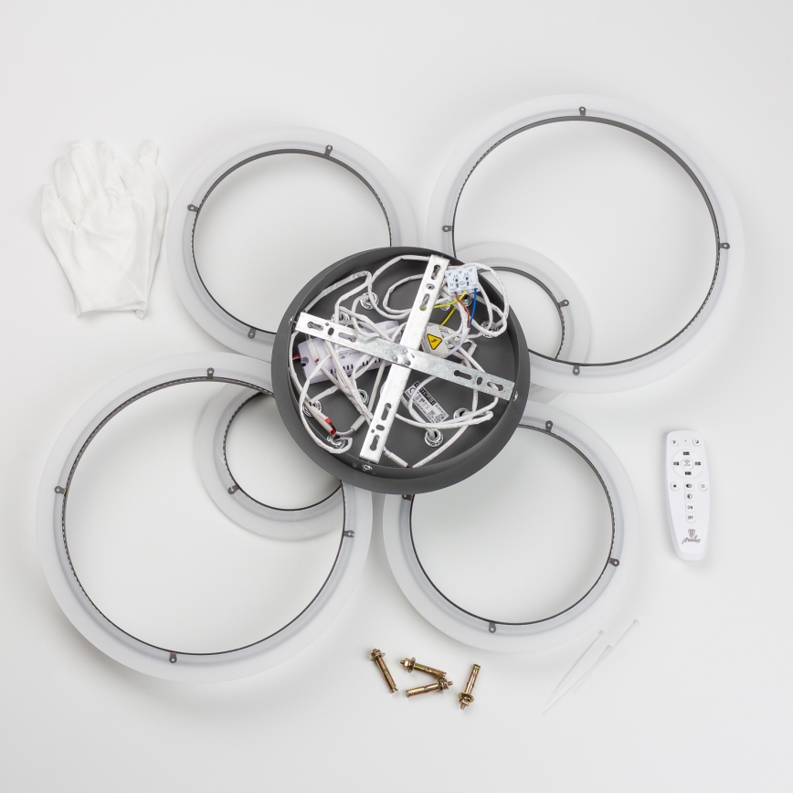Brilagi - Plafonnier à intensité variable ORBITS LED/85W/230V 3000-6500K anthracite + télécommande