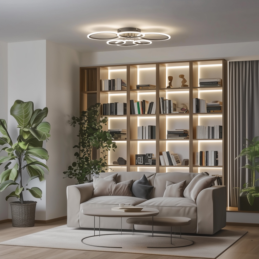 Brilagi - Plafonnier à intensité variable ORBITS LED/85W/230V 3000-6500K noir + télécommande