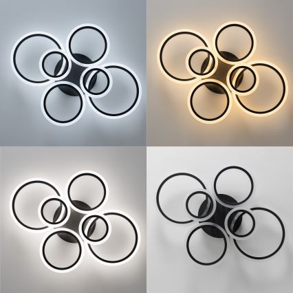 Brilagi - Plafonnier à intensité variable ORBITS LED/85W/230V 3000-6500K noir + télécommande