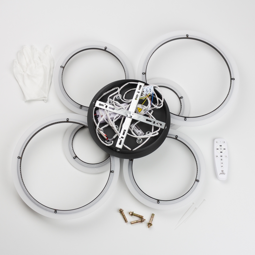 Brilagi - Plafonnier à intensité variable ORBITS LED/85W/230V 3000-6500K noir + télécommande