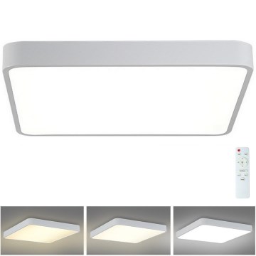 Brilagi - Plafonnier à intensité variable POOL LED/48W/230V 3000-6000K 50x50 cm blanc + télécommande