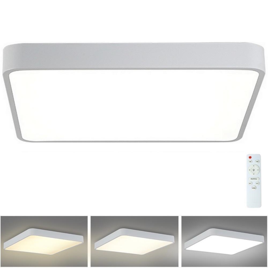 Brilagi - Plafonnier à intensité variable POOL SQUARE LED/48W/230V 3000-6000K 50x50 cm blanc + télécommande