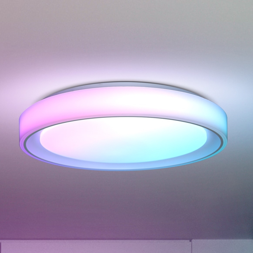 Brilagi - Plafonnier à intensité variable RGB FLOCO LED/30W/230V 3000-6500K Wi-Fi Tuya + LED/6W + télécommande