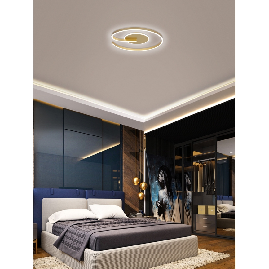 Brilagi -Plafonnier à intensité variable SPIRAL LED/56W/230V 3000/4000/6000K+ Télécommande