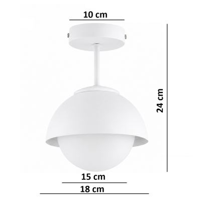 BRILAGI - Plafonnier à montage en surface COSMO 1xE27/60W/230V blanc