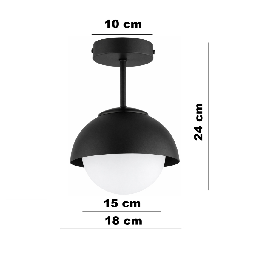 BRILAGI - Plafonnier à montage en surface COSMO 1xE27/60W/230V noir