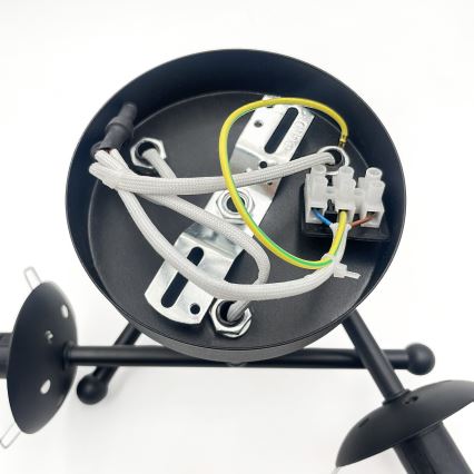 Brilagi - Plafonnier à montage en surface MALIVA 3xE14/15W/230V noir/transparent