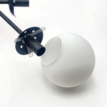 Brilagi - Plafonnier à montage en surface MALIVA 6xE14/15W/230V noir/blanc