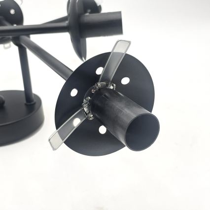 Brilagi - Plafonnier à montage en surface MALIVA 6xE14/15W/230V noir/blanc