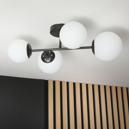 Brilagi - Plafonnier à montage en surface MALONY 4xE14/20W/230V noir