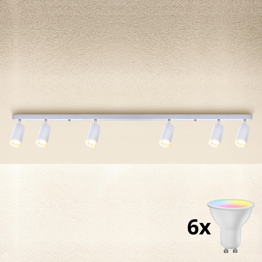 Brilagi - Plafonnier à spots LED RGBW dimmable SELE 6xGU10/6,5W/230V 2700-6500K blanc