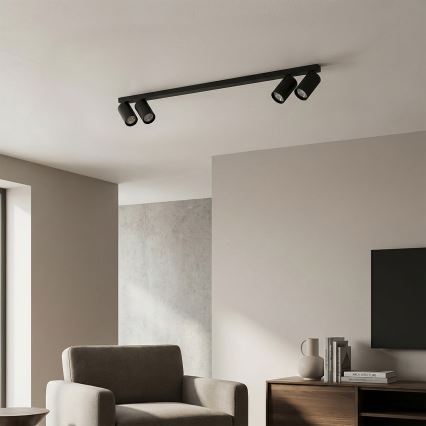 Brilagi - Plafonnier à spots SELE LONG 4xGU10/30W/230V noir