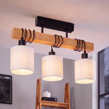 Brilagi - Plafonnier affleurant NUBILA 3xE27/60W/230V pin/blanc
