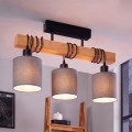 Brilagi - Plafonnier affleurant NUBILA 3xE27/60W/230V pin/gris clair