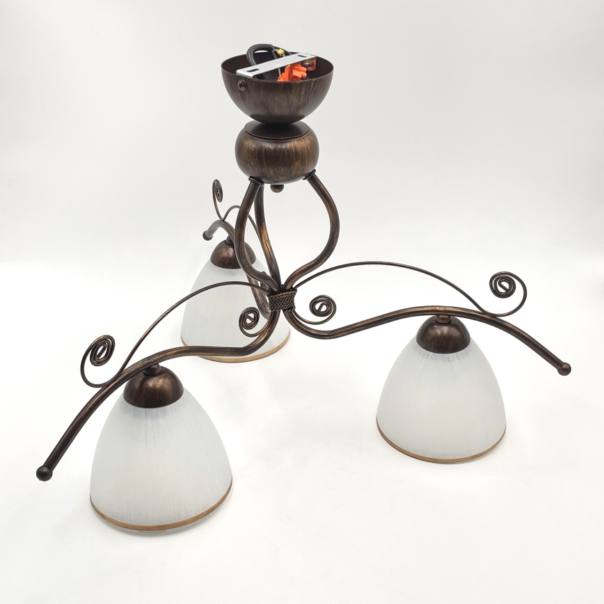 Brilagi - Plafonnier ANTICO 3xE27/60W/230V bronze patiné