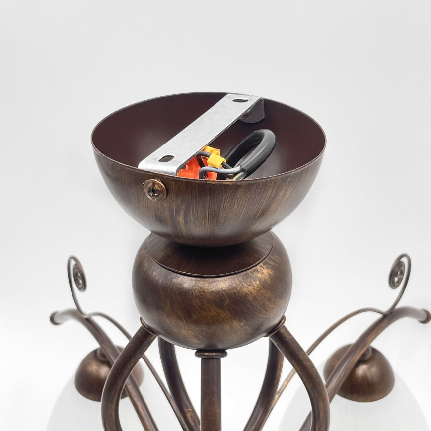Brilagi - Plafonnier ANTICO 5xE27/60W/230V bronze patiné