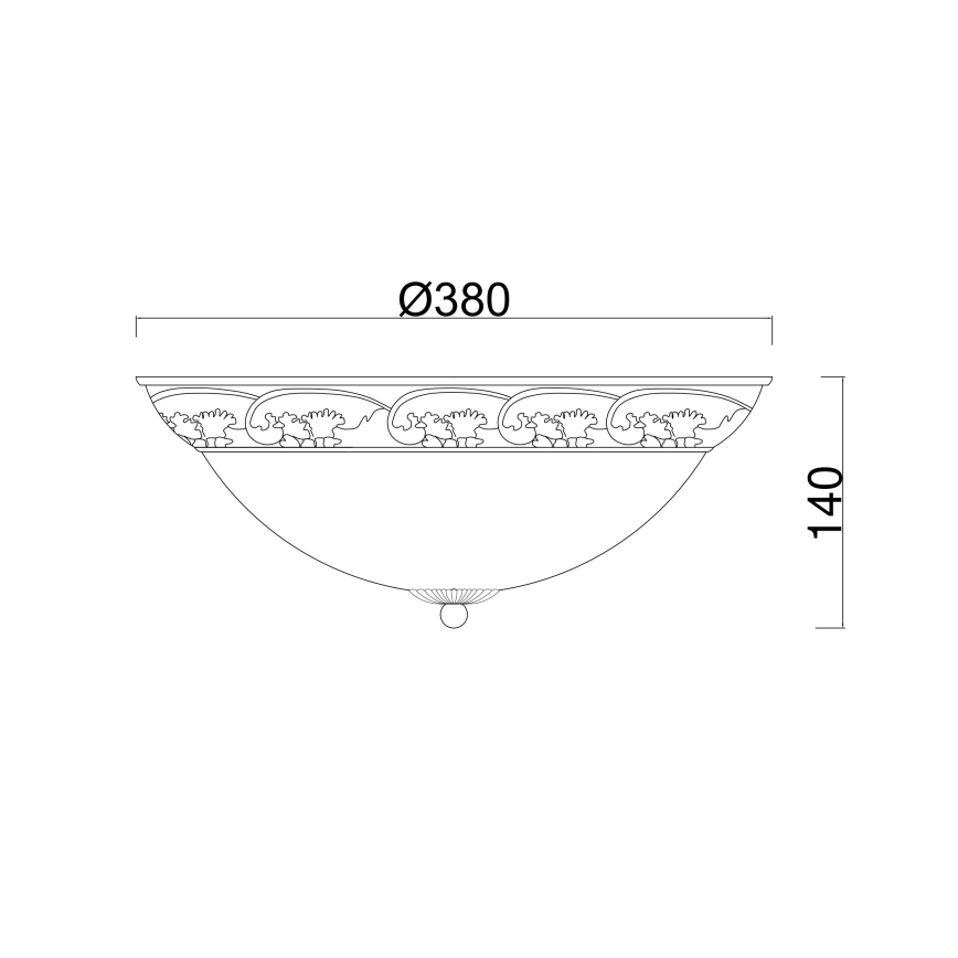 Brilagi - Plafonnier ARIADNA 3xE27/60W/230V doré/crème/patine