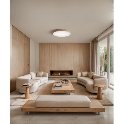 Brilagi - Plafonnier avec détecteur CLARE 5xE27/24W/230V d. 60 cm beige