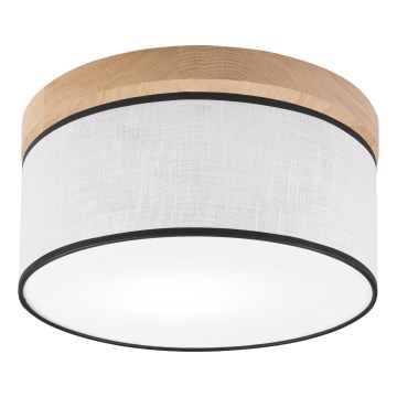 Brilagi - Plafonnier BELLADONNA 1xE27/15W/230V d. 30 cm blanc/chêne