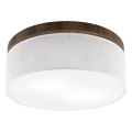 Brilagi - Plafonnier BELLADONNA 2xE27/15W/230V d. 40 cm blanc/chêne noyer
