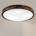 Brilagi - Plafonnier CARVALHO SLIM SMOKEY 3xE27/60W/230V chêne Ø 47,5 cm