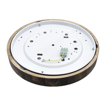 Brilagi - Plafonnier CARVALHO SLIM SMOKEY 3xE27/60W/230V chêne Ø 47,5 cm