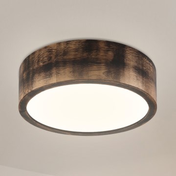 Brilagi - Plafonnier CARVALHO SMOKEY 1xE27/60W/230V chêne Ø 27,5 cm