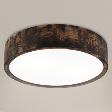Brilagi - Plafonnier CARVALHO SMOKEY 2xE27/60W/230V chêne Ø 37,5 cm