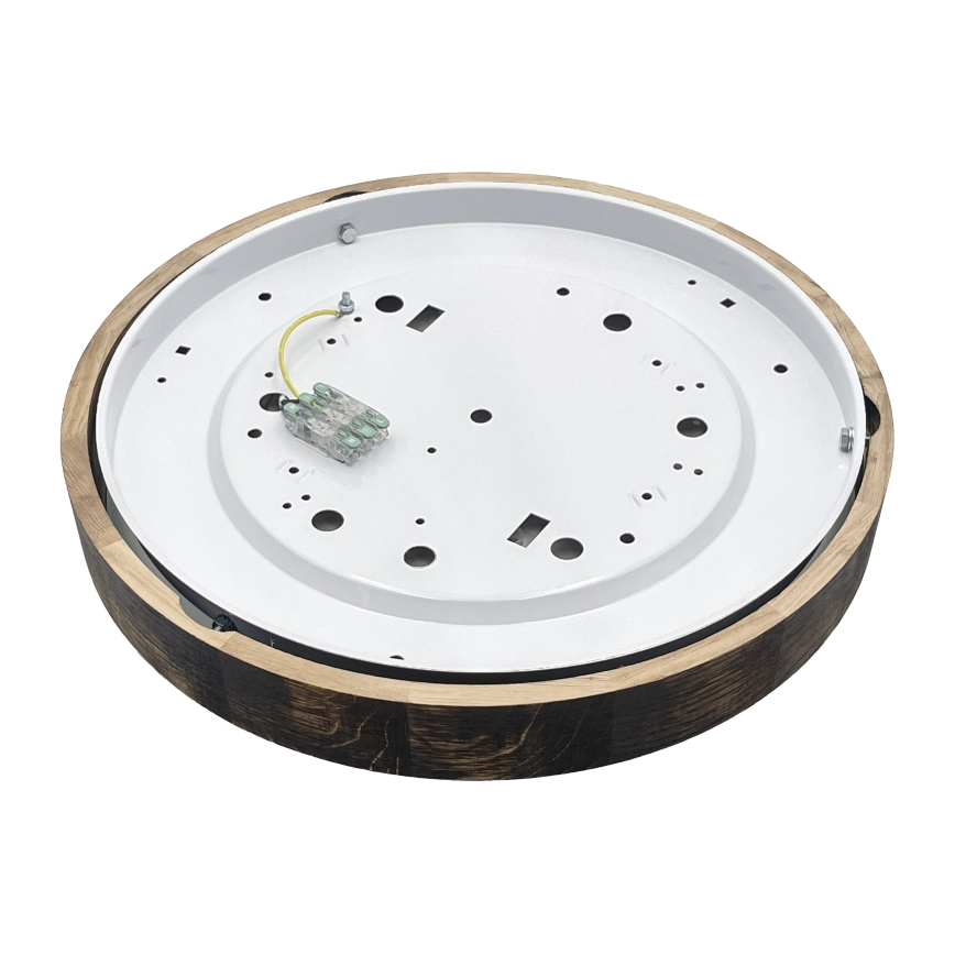 Brilagi - Plafonnier CARVALHO SMOKEY 3xE27/15W/230V chêne Ø 47,5 cm