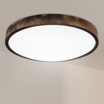 Brilagi - Plafonnier CARVALHO SMOKEY 3xE27/60W/230V chêne Ø 47,5 cm