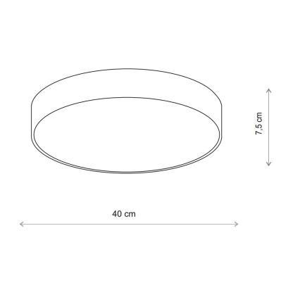 Brilagi - Plafonnier CLARE 3xE27/24W/230V d. 40 cm beige