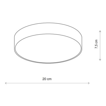 Brilagi - Plafonnier de salle de bain CLARE 1xE27/24W/230V d. 20 cm IP54 beige