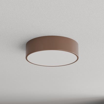 Brilagi - Plafonnier pour salle de bains CLARE, avec capteur de mouvement et capteur crépusculaire, 2xE27/24W/230V, Ø 30 cm, marron, IP54