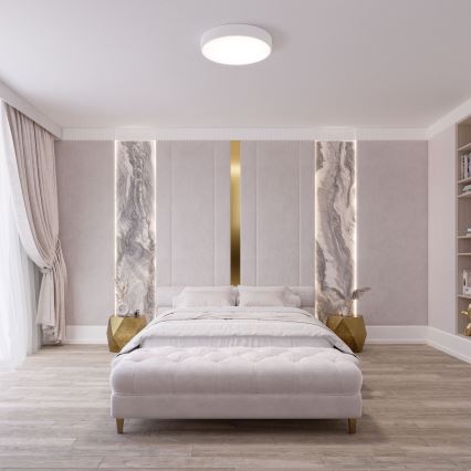 Brilagi - Plafonnier de salle de bains CLARE 4xE27/24W/230V Ø 50 cm IP54 blanc