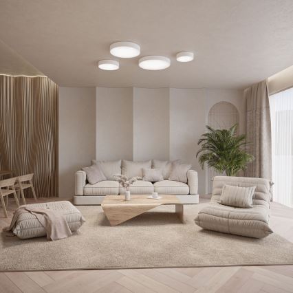 Brilagi - Plafonnier de salle de bains CLARE 4xE27/24W/230V Ø 50 cm IP54 blanc