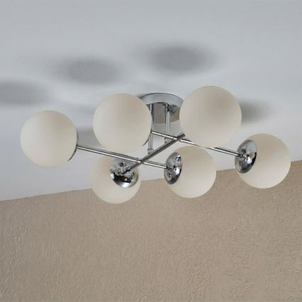 Brilagi - Plafonnier de surface MALONY 6xE14/20W/230V chrome brillant