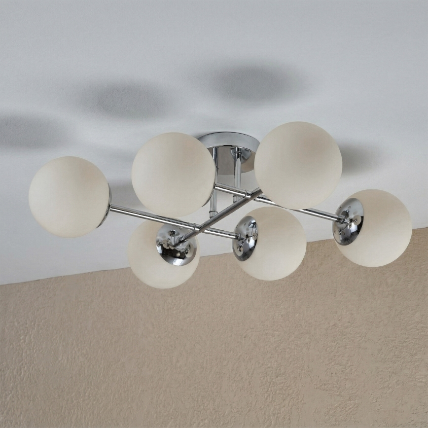 Brilagi - Plafonnier de surface MALONY 6xE14/20W/230V chrome brillant