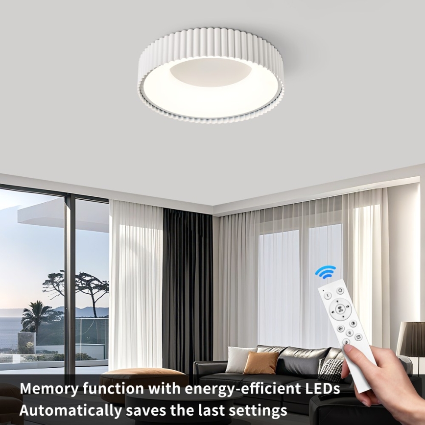 Brilagi - LED dimmable. plafonnier FALCON MODERN LED/30W/230V 3000-6000K 40 cm blanc + télécommande