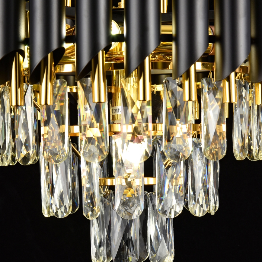 Brilagi - Plafonnier ECLIPSE 5xE14/10W/230V Ø 38 cm noir/doré