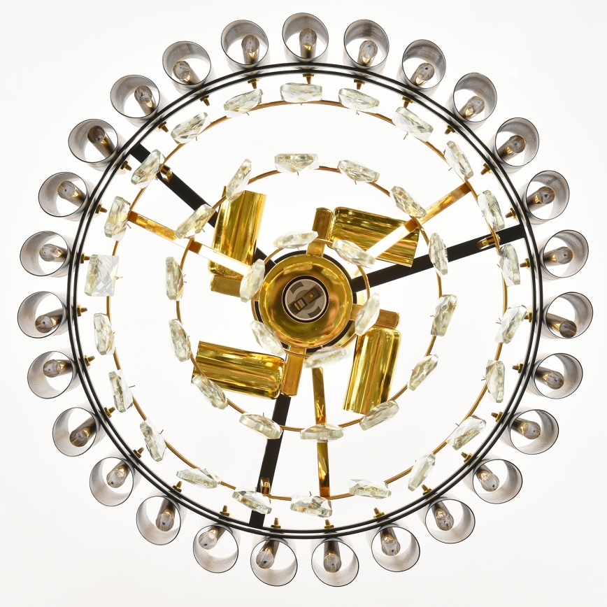 Brilagi - Plafonnier ECLIPSE 5xE14/10W/230V Ø 38 cm noir/doré