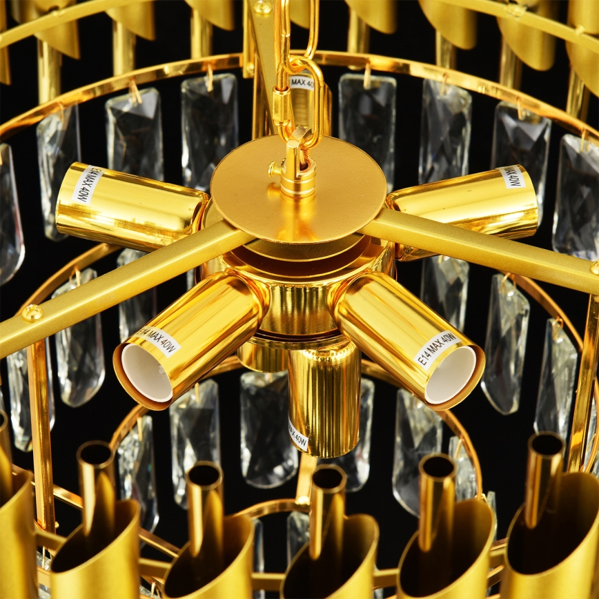 Brilagi - Plafonnier ECLIPSE 7xE14/10W/230V Ø 48 cm doré