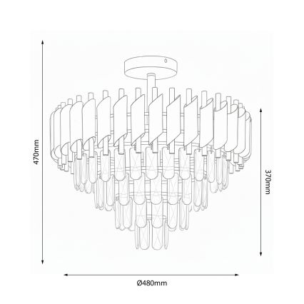 Brilagi - Plafonnier ECLIPSE 7xE14/10W/230V Ø 48 cm doré