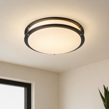 Brilagi - Plafonnier ELARO 4xE27/40W/230V Ø 41 cm noir